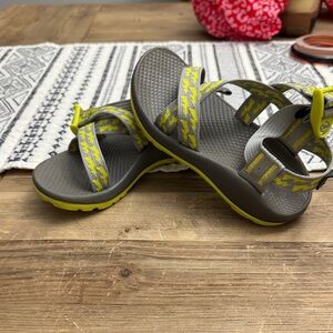 Chaco Sandals with Gray and Neon Yellow Sole